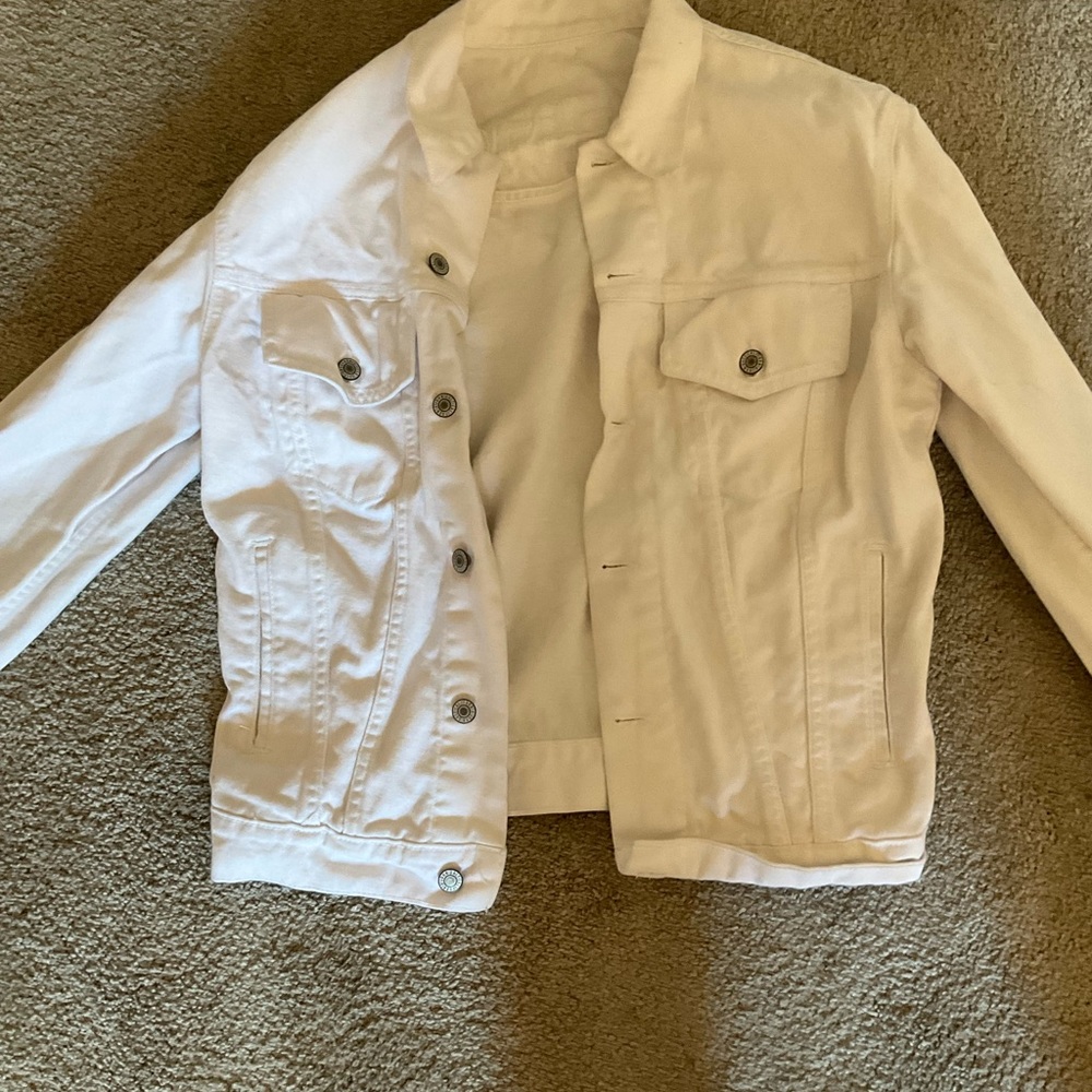 White jean jacket